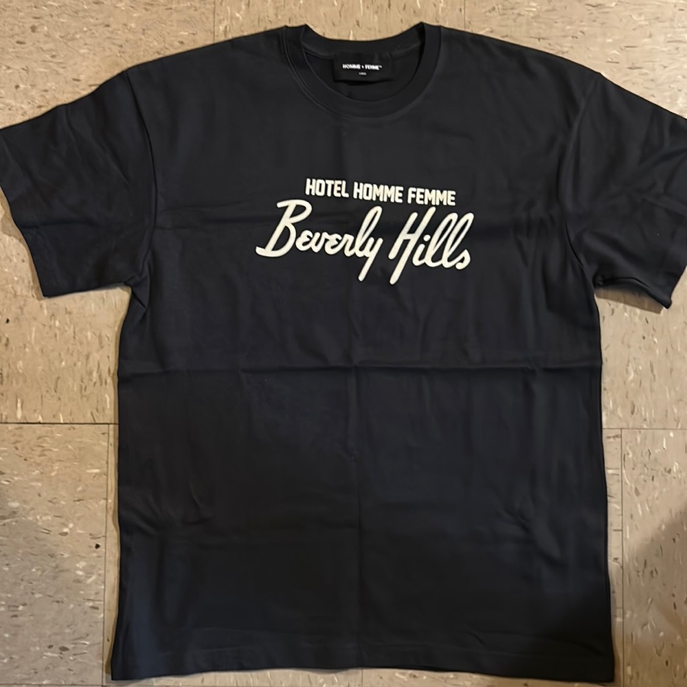 Homme Femme short sleeve dark grey T Shirt